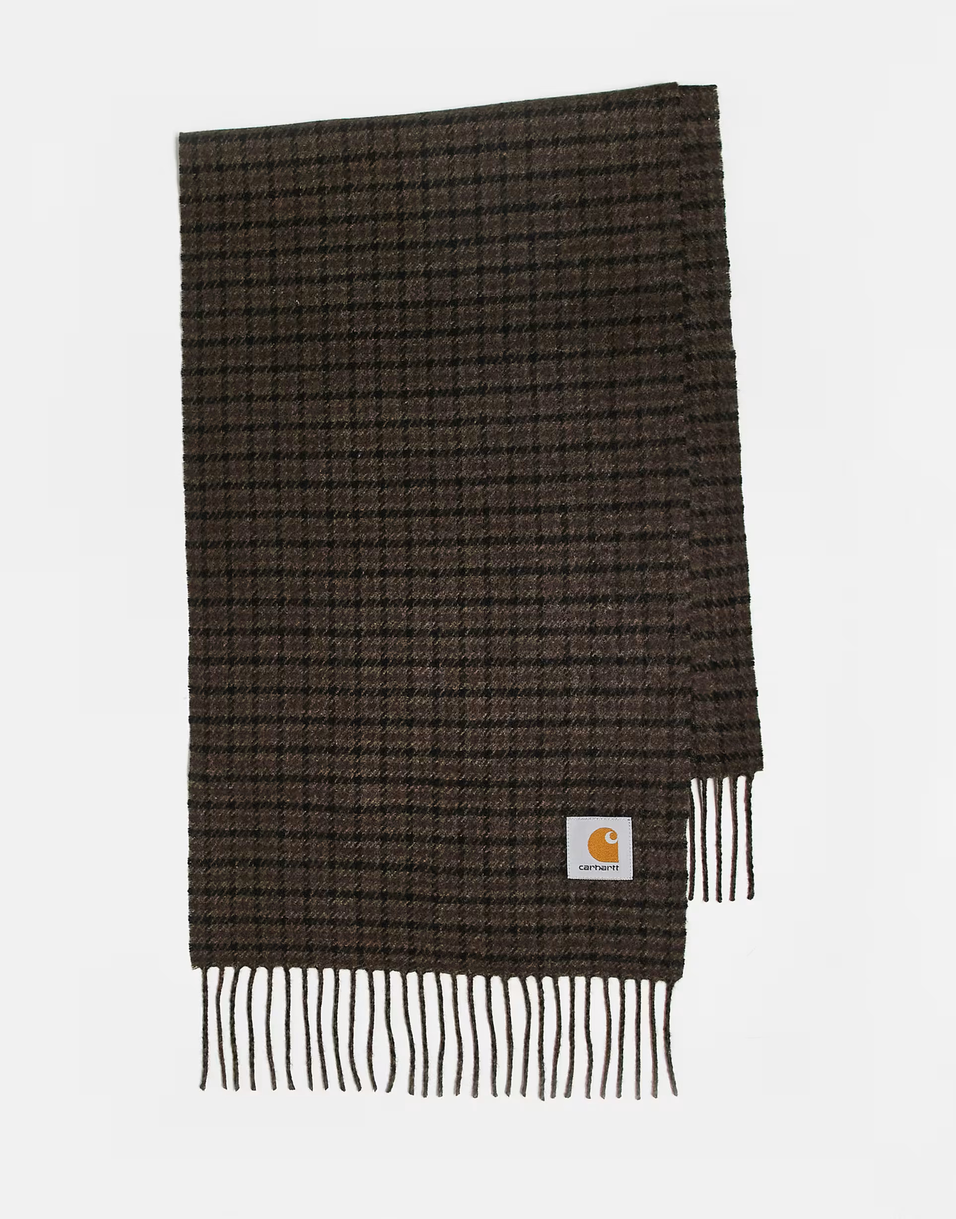 Carhartt WIP lowis houndstooth scarf in brown | ASOS (Global)