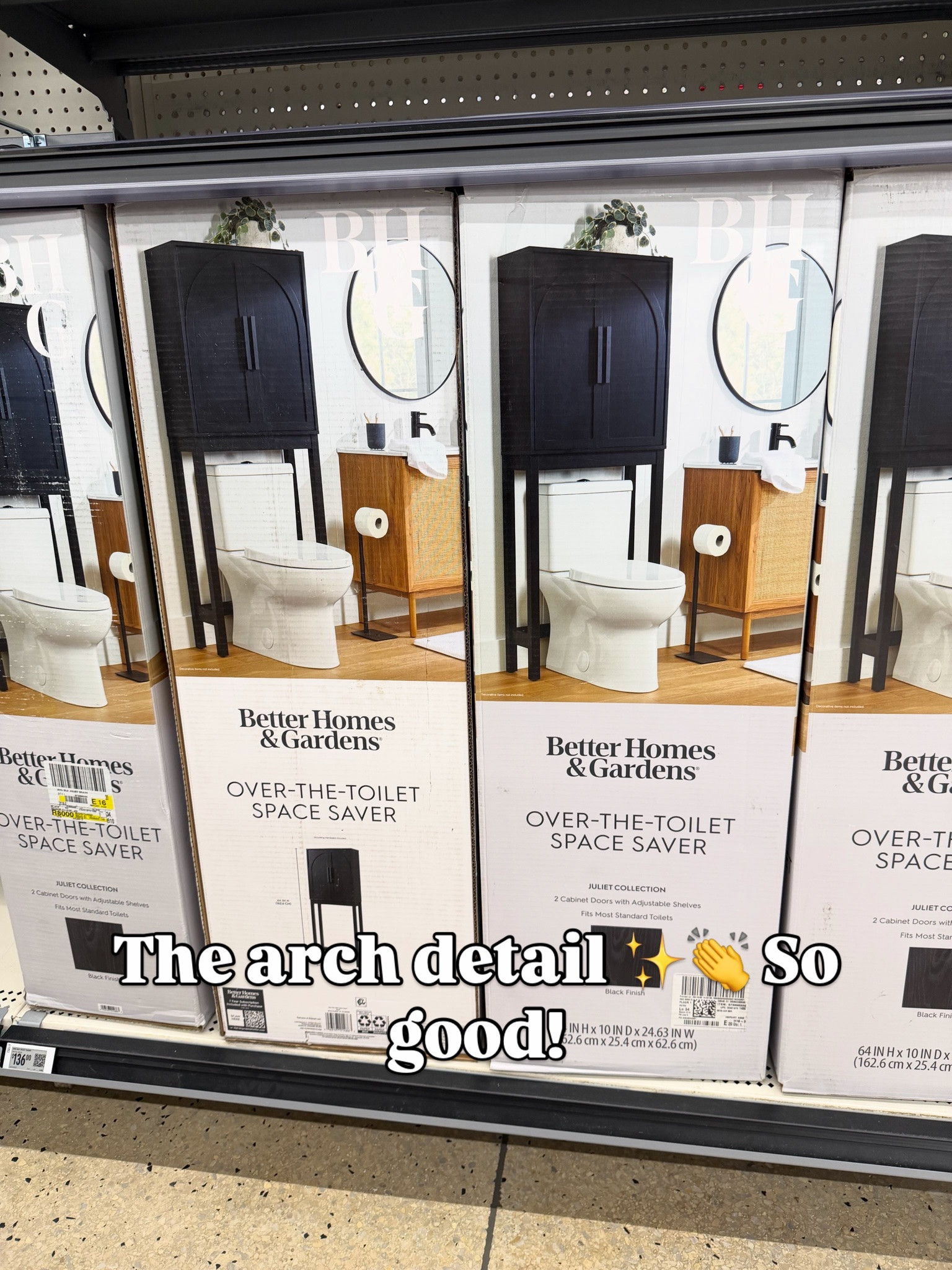 Bathroom storage cabinet that fits conveniently over the toilet. #walmarthome

#LTKHome