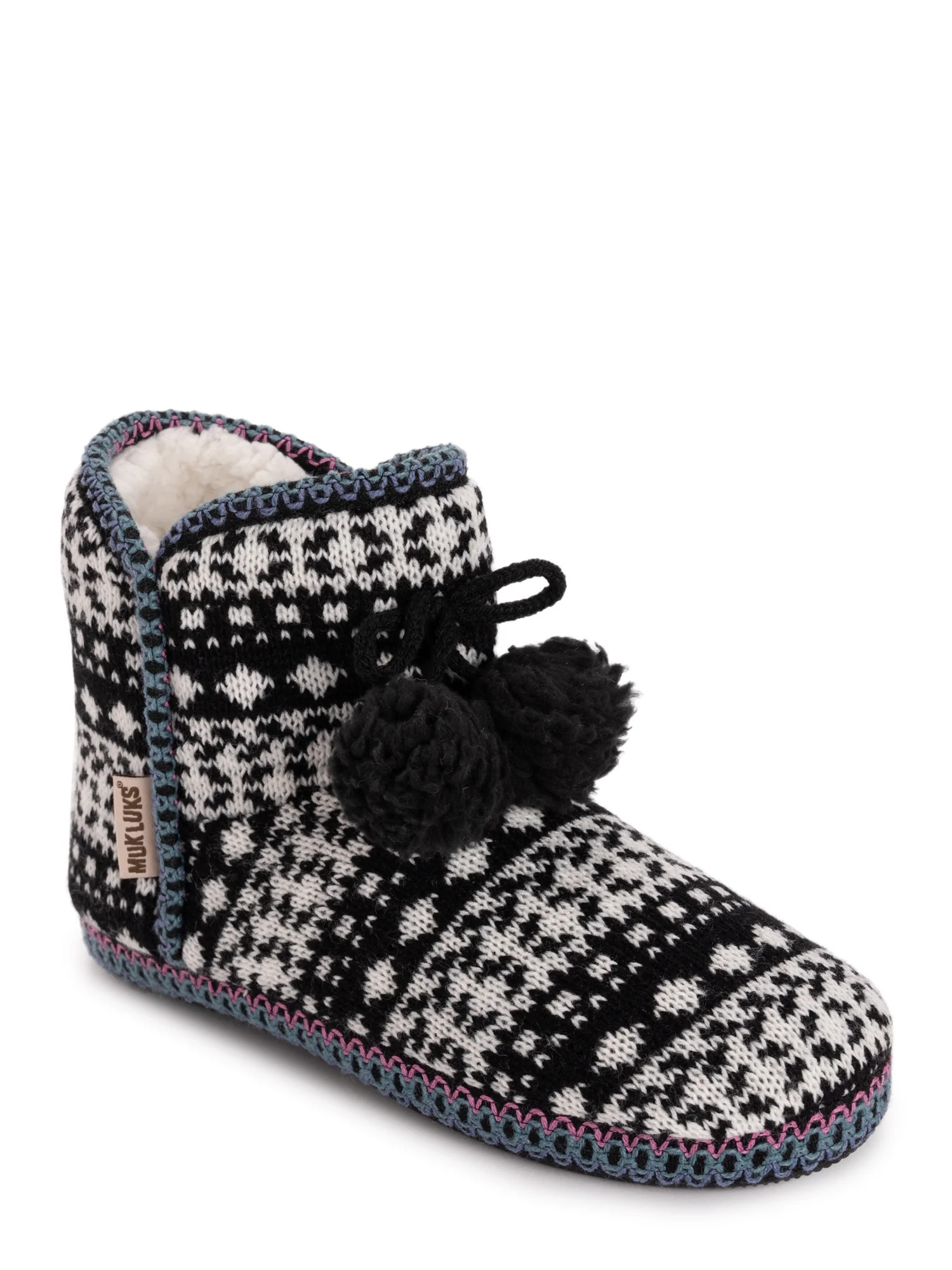 MUK LUKS Women's Aaliyah Bootie Slipper, Wide Width Available | Walmart (US)