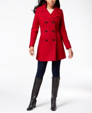 Anne Klein Double-Breasted Peacoat | Macys (US)