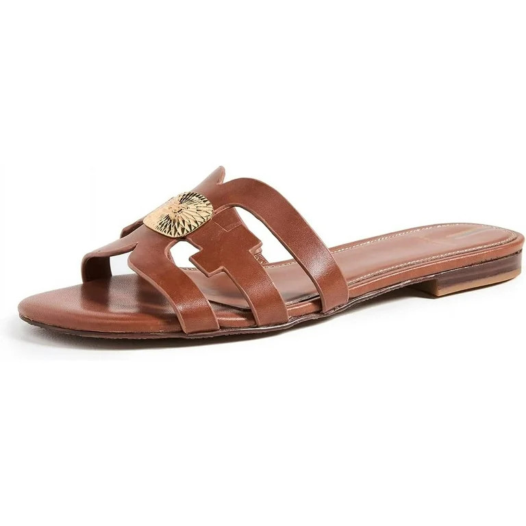 Sam Edelman Women's Bay Sandal Dark Bourbon Leather 11M | Walmart (US)