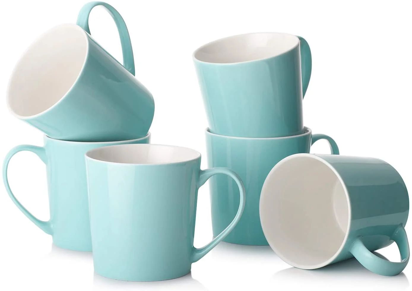 DOWAN Coffee Mugs Set, 18 oz Large Coffee Mug Set of 6, Ceramic Mugs with Large Handle for Coffee... | Walmart (US)