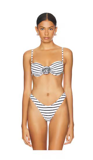 Lucky Top in Porcelain Stripe | Revolve Clothing (Global)