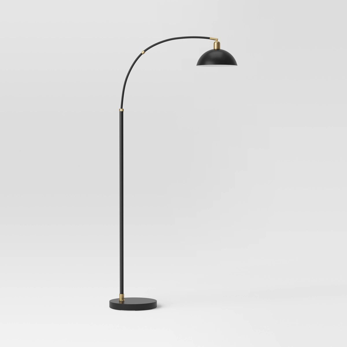 Adjustable Arc Floor Lamp with Swivel Head Black (Includes LED Light Bulb) - Threshold™ | Target