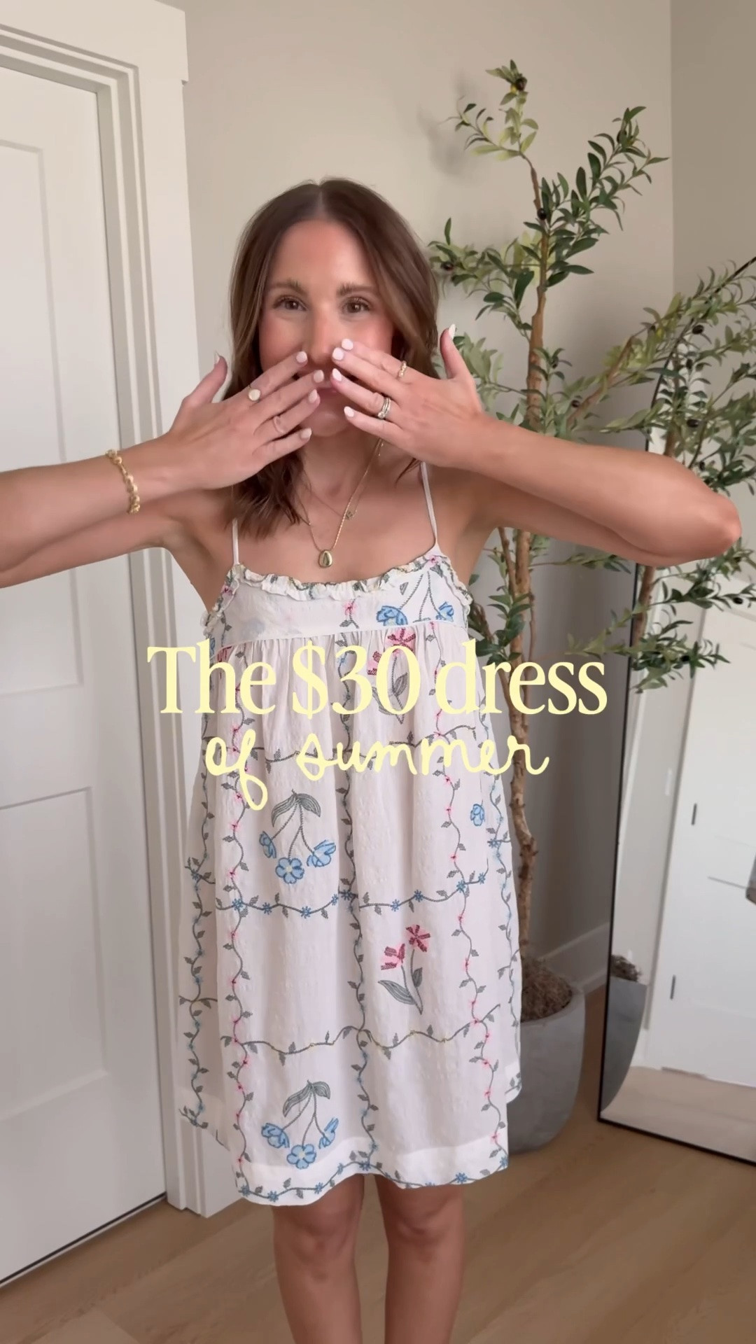 This dress is adorable! Just $30 and two cute prints. Wearing a xs

Target style, target find, summer style, mini dress, look for less @Target