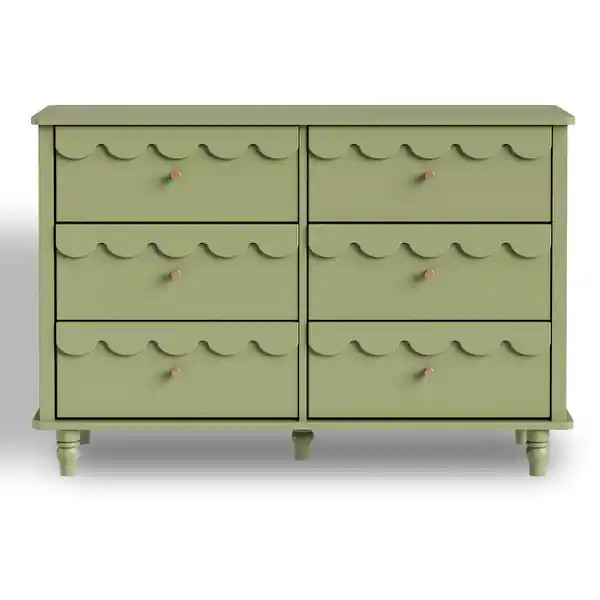 Whimsical Cloud Dresser with 6 Drawers Cute Kids Bedroom Storage - Green | Bed Bath & Beyond