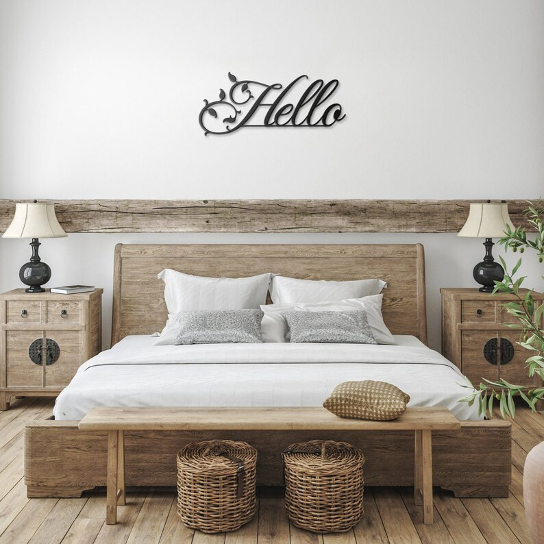 Metal Hello Sign, Steel Sign | Etsy (US)