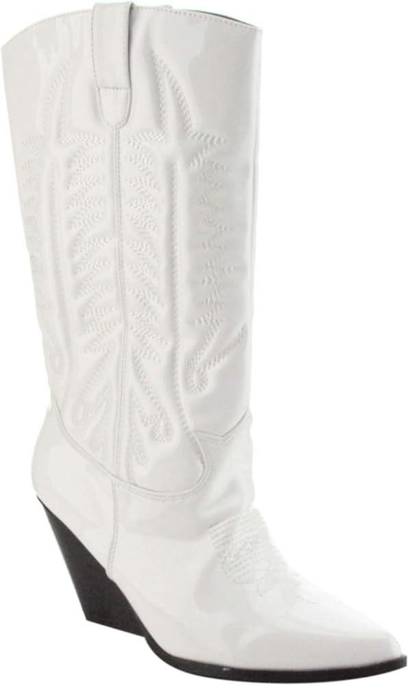 Cape Robbin Southern Belle Cowboy Mid Calf Boots Women, Western Cowgirl Boots with Chunky Block H... | Amazon (US)