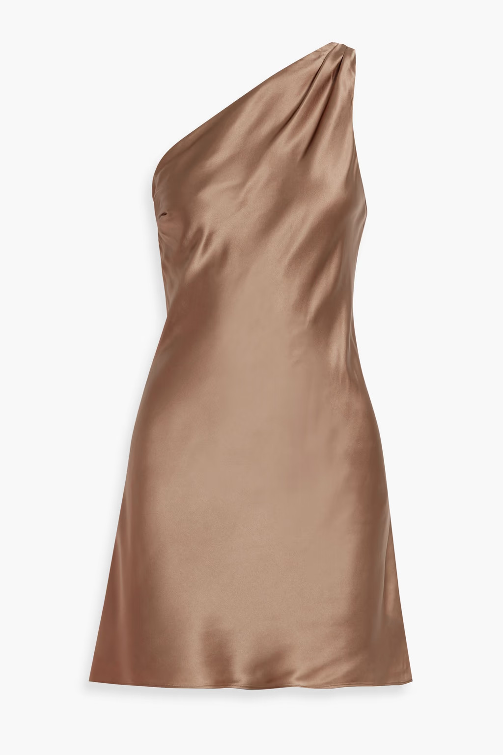 Anges one-shoulder draped silk-satin mini dress | The Outnet (US and CA)