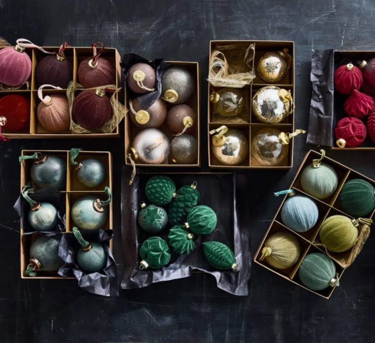 Crate & Barrel Warm Toned Ribbed Velvet Christmas Tree Ornaments #ltkchristmasdecoration

#LTKHoliday #LTKSeasonal #LTKGiftGuide
