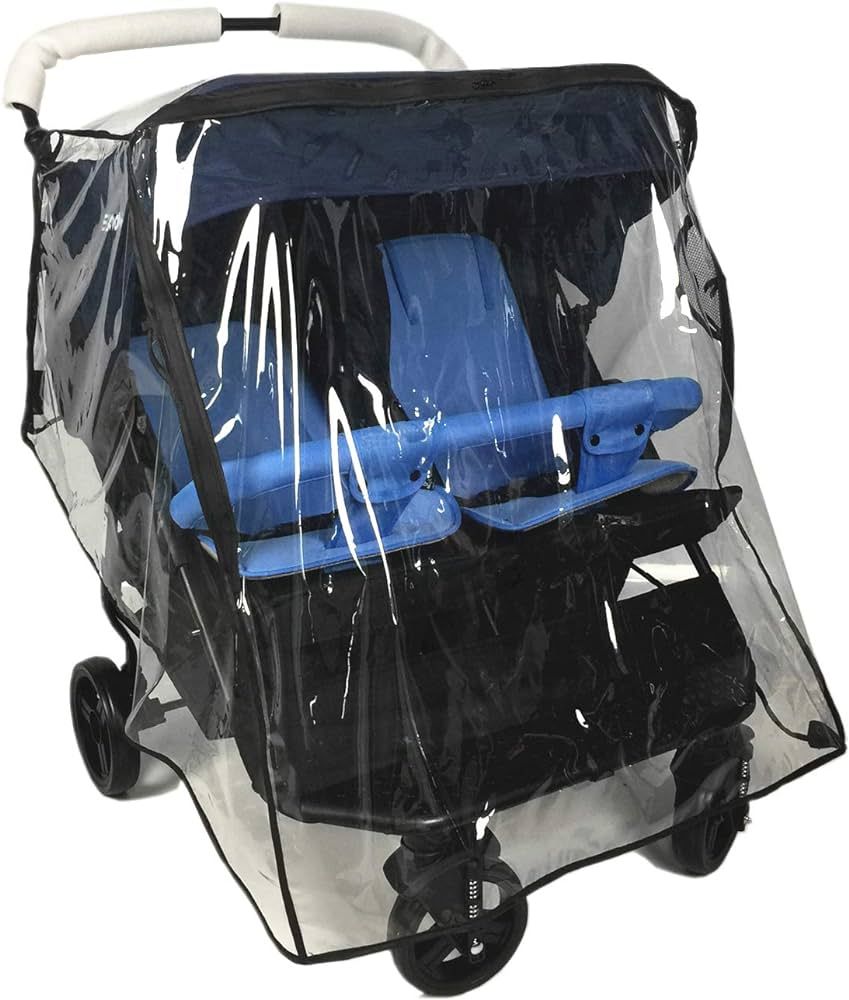 Stroller Rain Cover,Universal Rain Cover for Side by Side Baby Stroller, Double Stroller Cover fo... | Amazon (US)