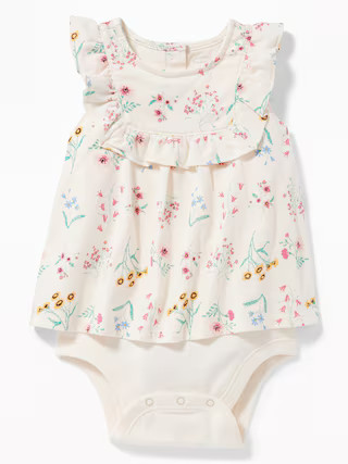 2-in-1 Sleeveless Ruffle-Trim Bodysuit for Baby | Old Navy US