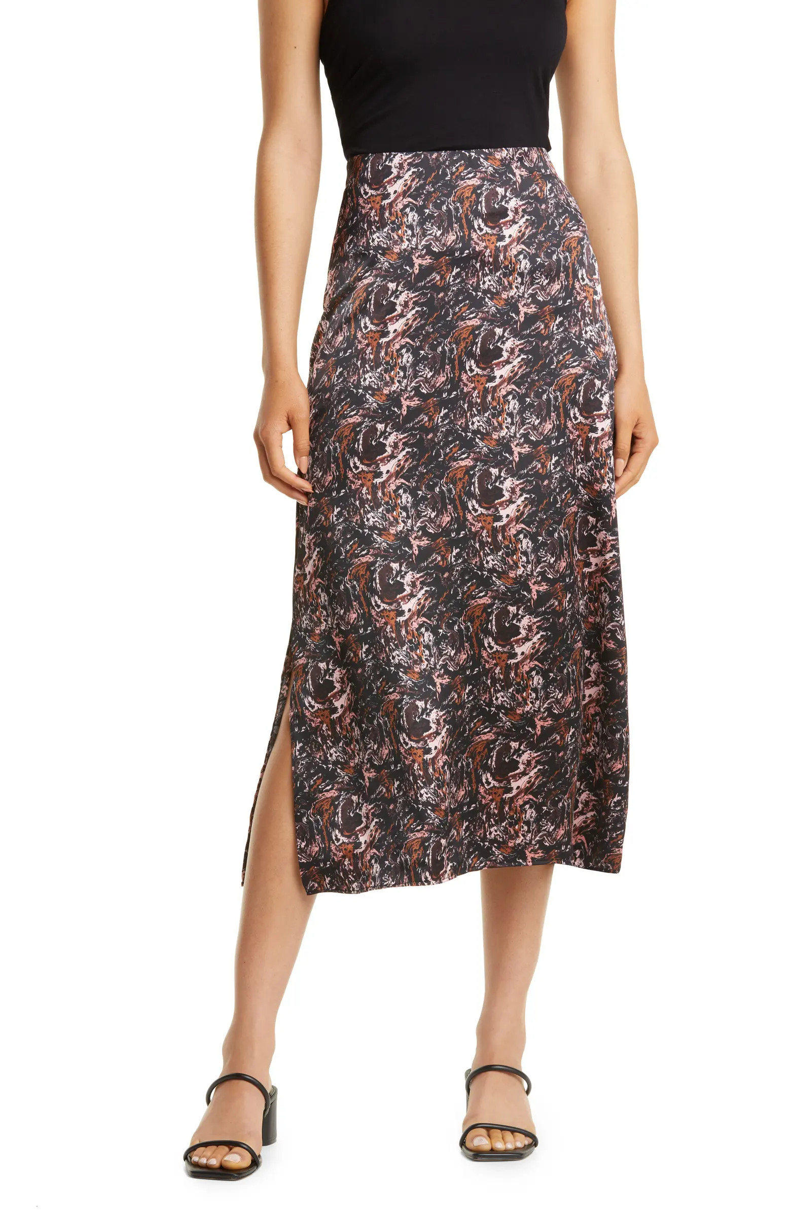 Halogen® Satin Midi Skirt | Nordstrom | Nordstrom