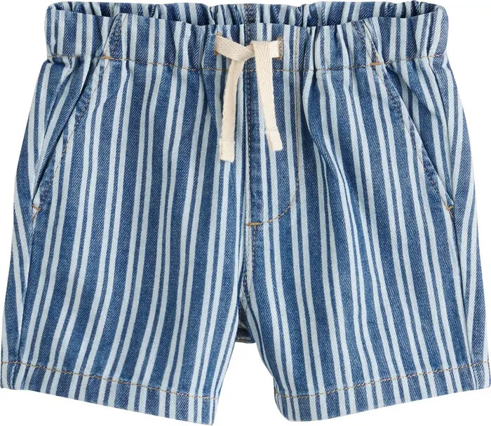 Kids' Stripe Drawstring Denim Shorts | Nordstrom