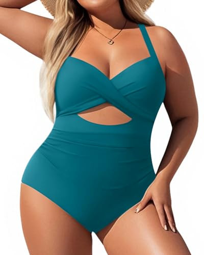Yonique Plus Size One Piece Swimsuit for Women Tummy Control Bathing Suit Cutout Swimwear | Amazon (US)