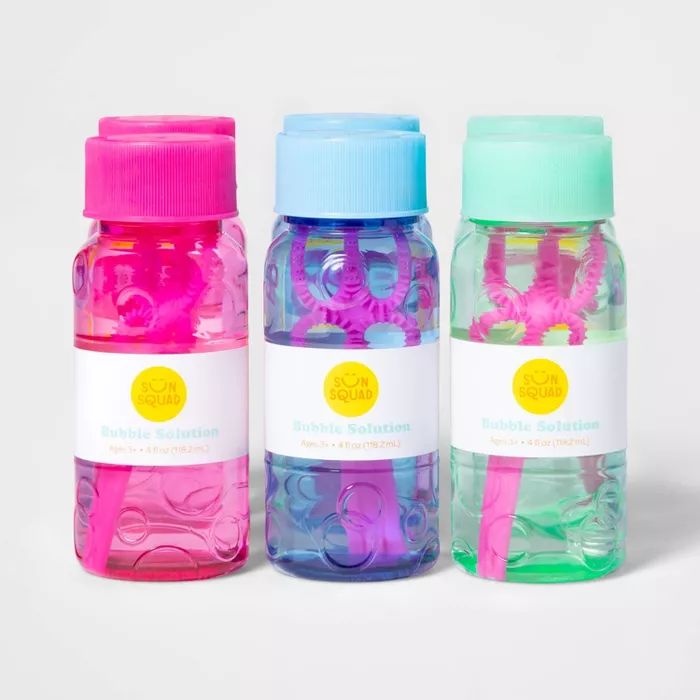 Bubble Solution 4oz 6pk - Sun Squad™ | Target