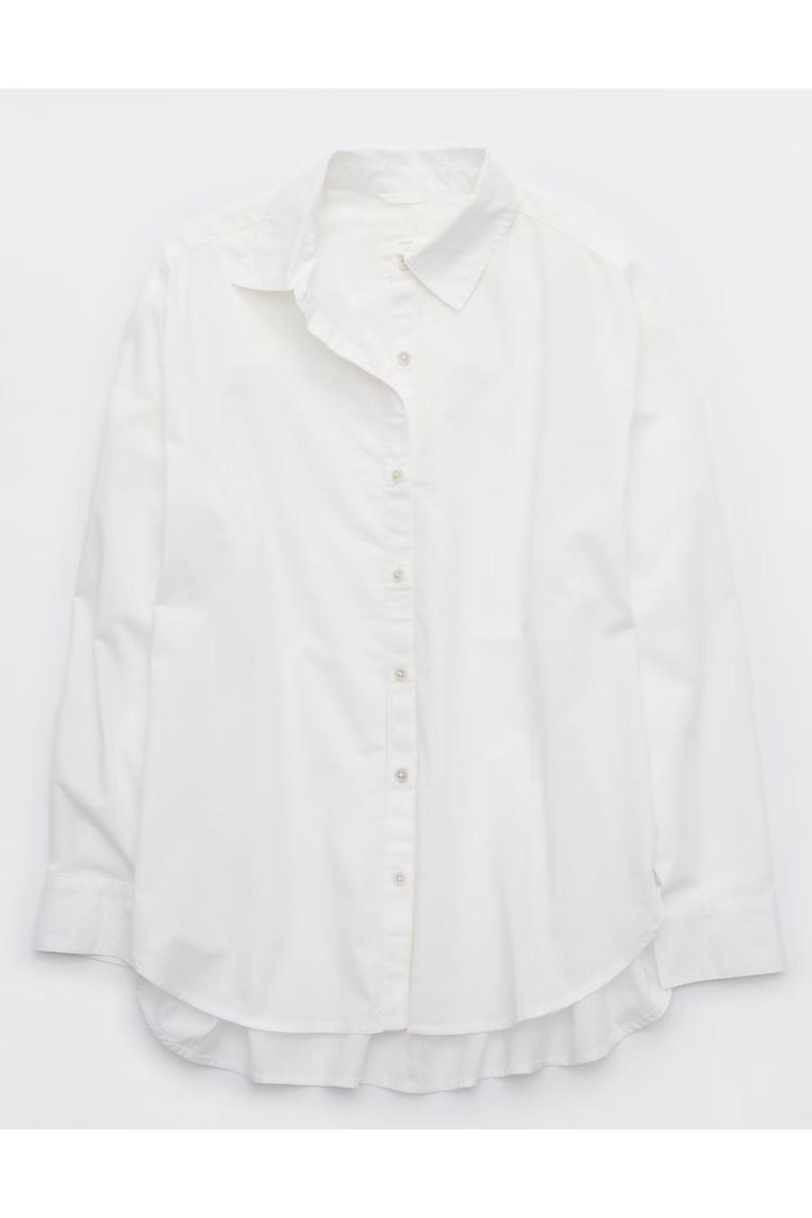 Aerie Good Day Cover Up Button Down Shirt Women's White XXS | Aerie
