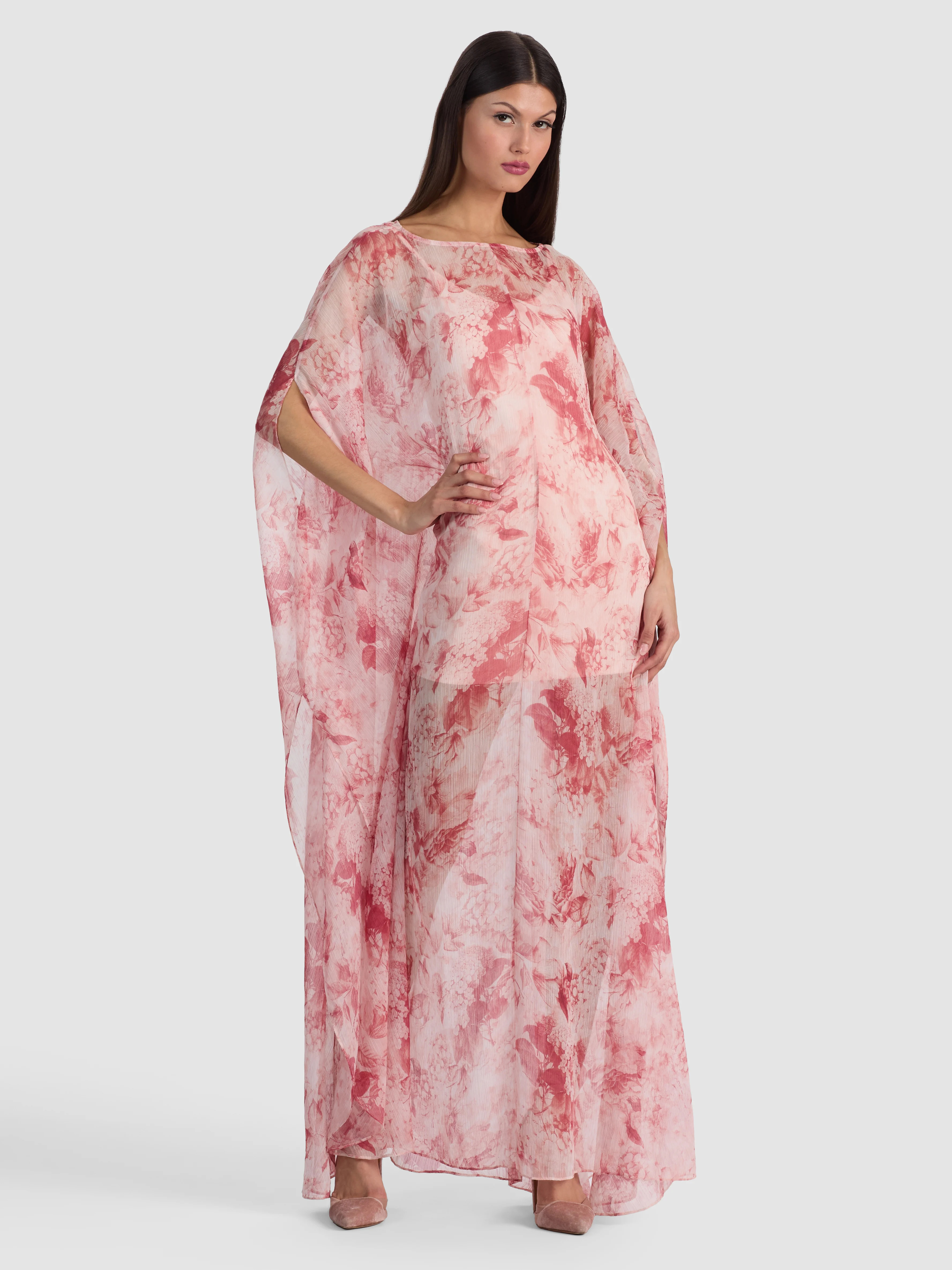 alice + olivia LINN CAPE MAXI DRESS | Alice + Olivia