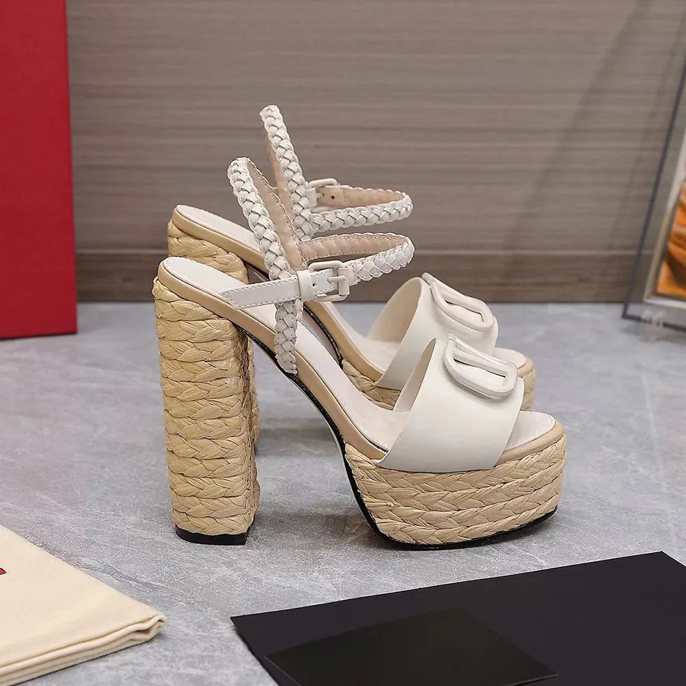 Buckle130mm chunky Heel sandals Platform high-heeled shoes super high Evening shoes women high he... | DHGate