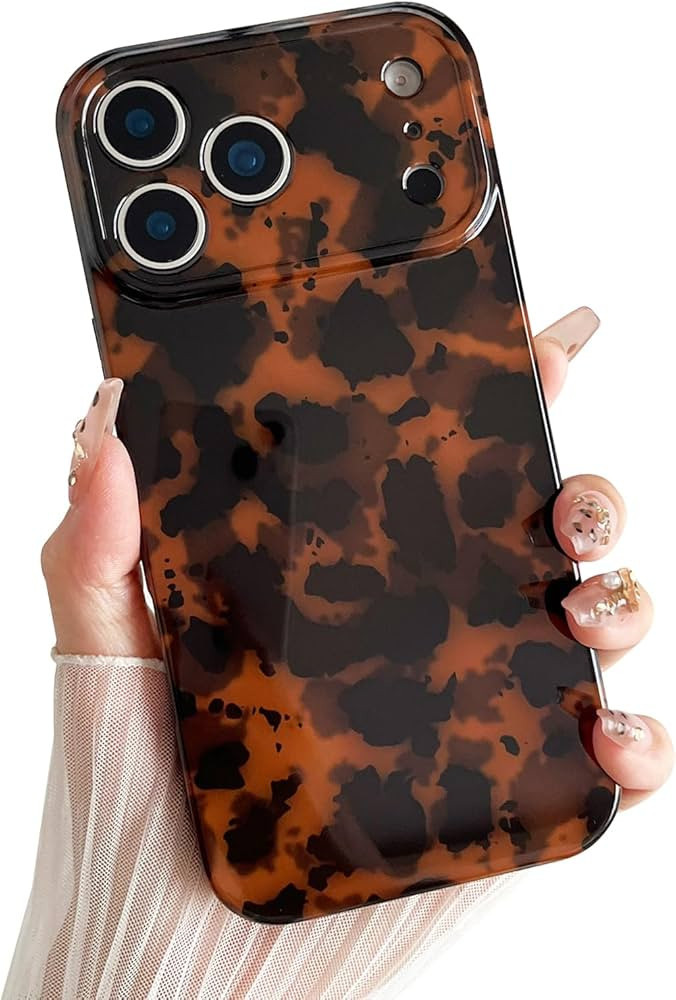 Compatible with iPhone 17 Pro Max Case, Tortoise Shell Retro Amber Brown Cheetah Print Leopard, F... | Amazon (US)