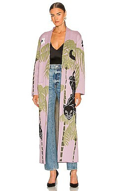 Hayley Menzies Prowling Panther Jacquard Duster in Lilac from Revolve.com | Revolve Clothing (Global)