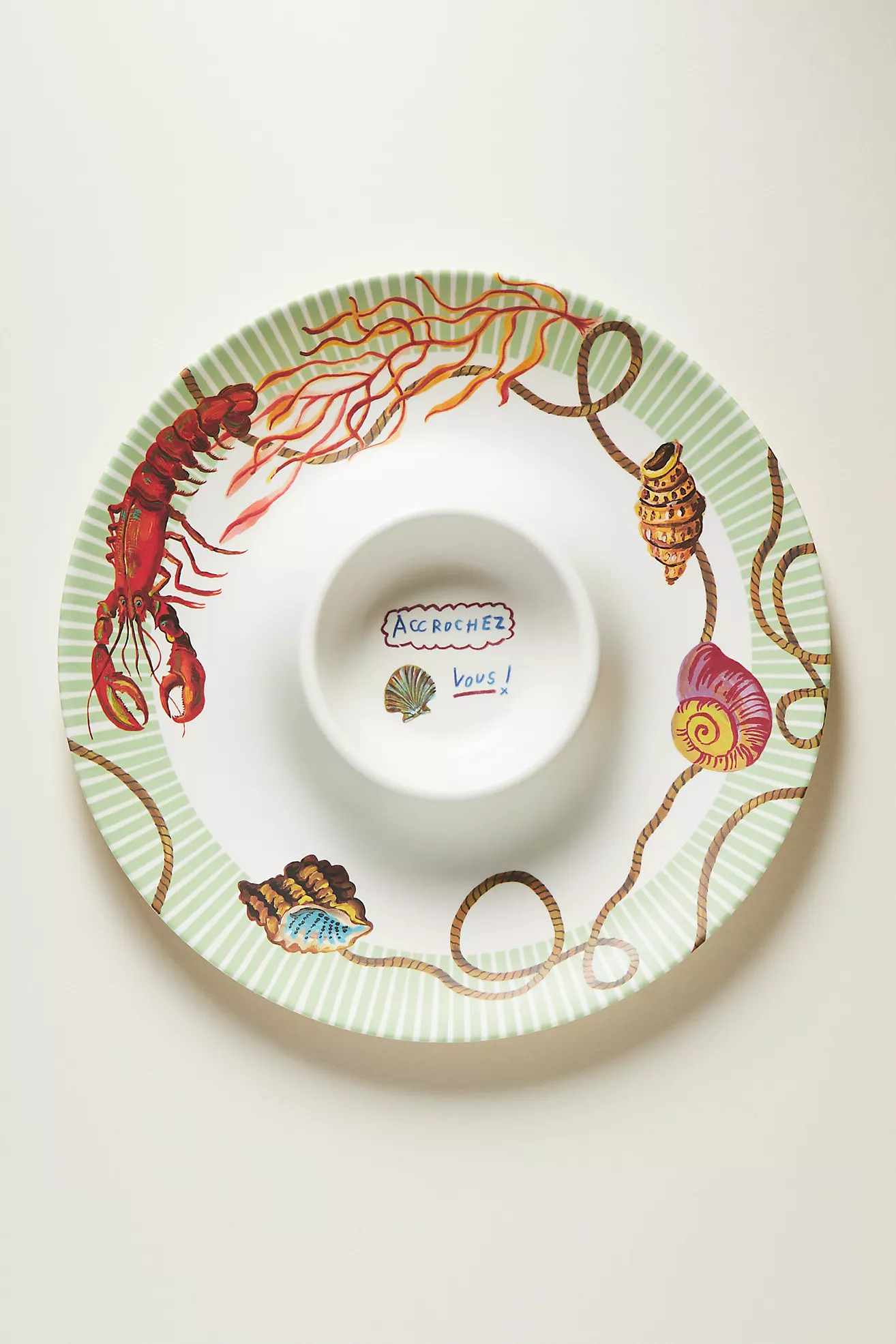Nathalie Lete By the Sea Melamine Chip & Dip Platter | Anthropologie (US)