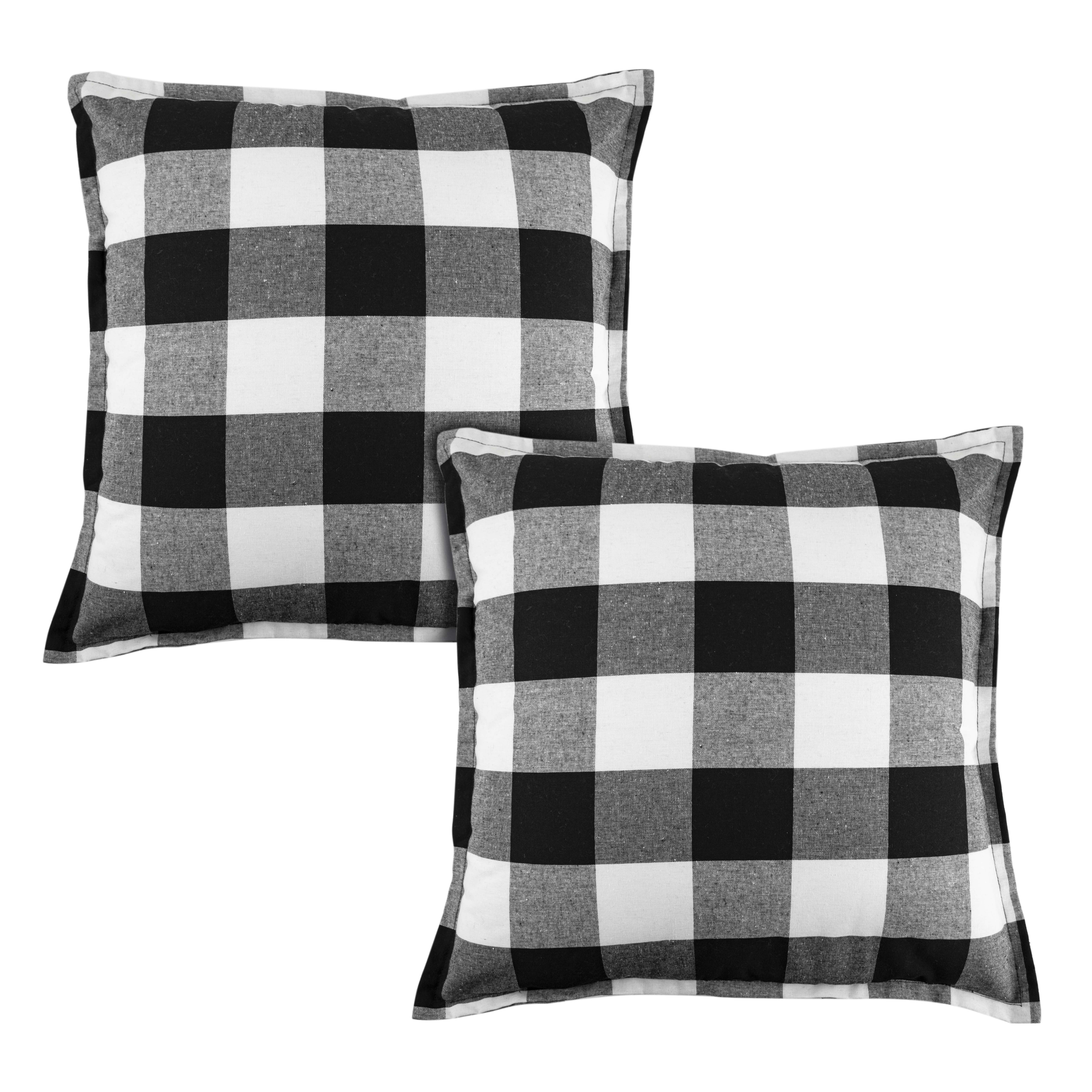 Better Homes & Gardens Buffalo Check Decorative Throw Pillow Cover, 2 Pack - Walmart.com | Walmart (US)