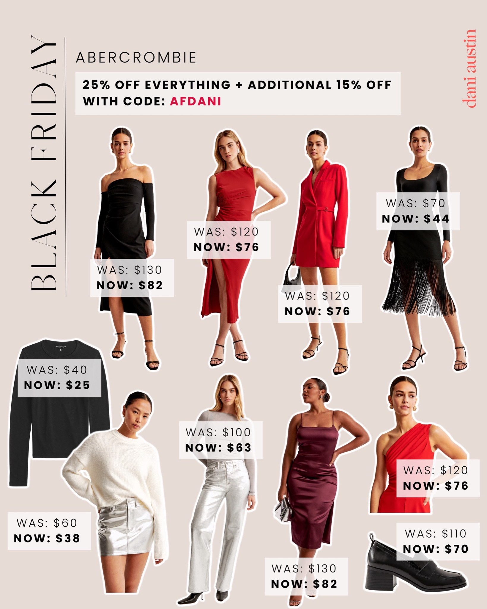 Abercrombie Black Friday sale! 25% off + additional 15% off with code AFDANI 😍🙌🏼

#LTKfindsunder100 #LTKCyberWeek #LTKsalealert