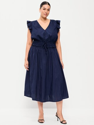Smocked-Waist Midi Skirt | Old Navy (US)