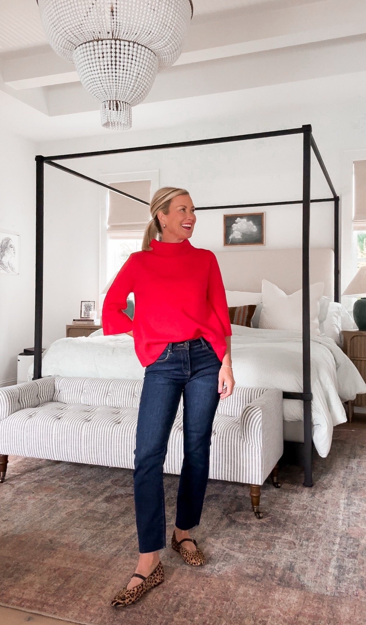 The Avara holiday collection is so good! This sweater is super soft & the shape is so fun. Great to pair with jeans and flats for an easy holiday look. Top is XS & jeans are 26!

#LTKStyleTip #LTKSeasonal #LTKOver40