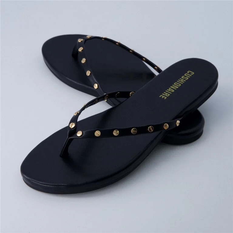 Cushionaire Women’s Confetti Studded Flip-Flops – Comfortable Thong Sandals with Embellished ... | Walmart (US)