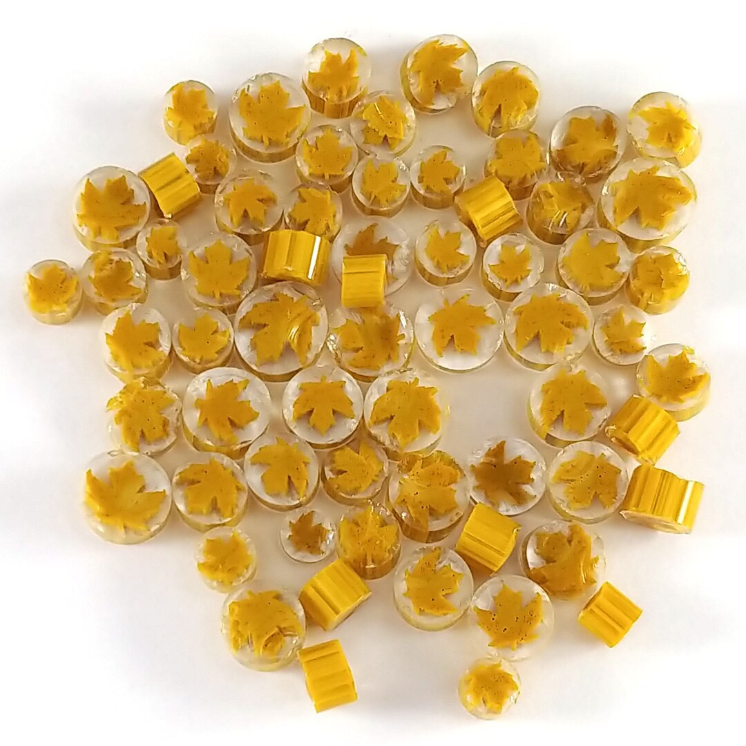 Maple Leaf Murrine butterscotch 0.5 Oz Precut 90 COE - Etsy | Etsy (US)