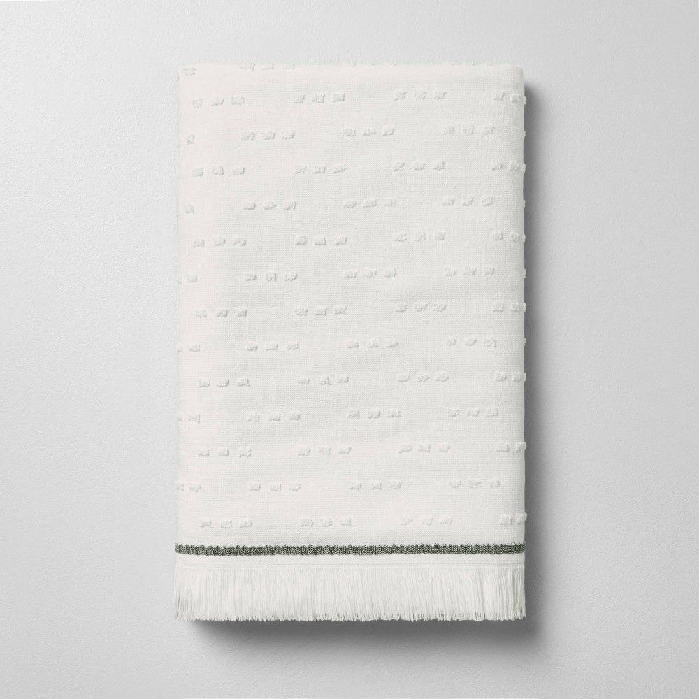 Fouta Texture Dots Bath Sheet Sour Cream/Railroad Gray - Hearth & Hand with Magnolia | Target