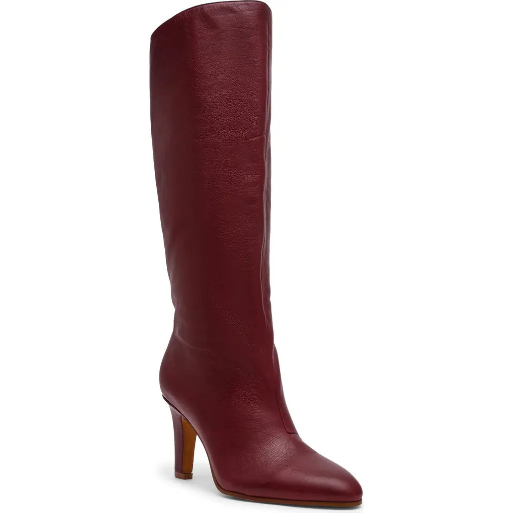 Steve Madden Rizk Knee High Boot in Burgundy Leather at Nordstrom, Size 7.5 | Nordstrom