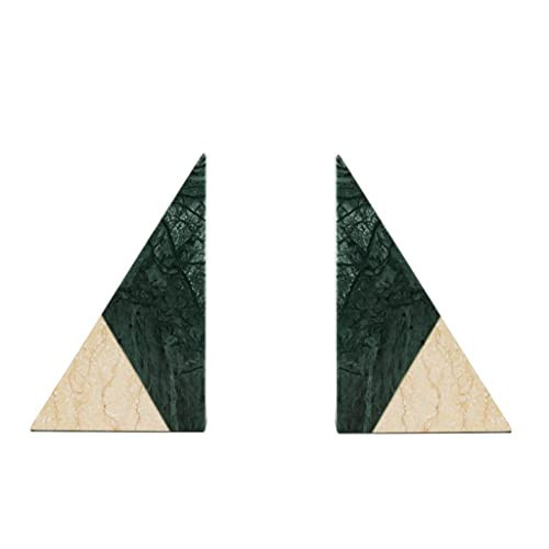 TOMYEUS Bookends Light Luxury Marble Bookend Ornaments Geometric Book by Book Stand Home Living Room Bedroom Wine Cabinet Study Bookend Decoration Book Ends (Size : A) | Amazon (US)