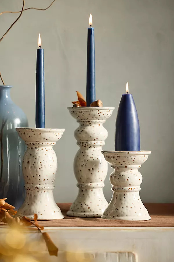 Boiled Glaze Ceramic Taper Holder | Anthropologie (US)
