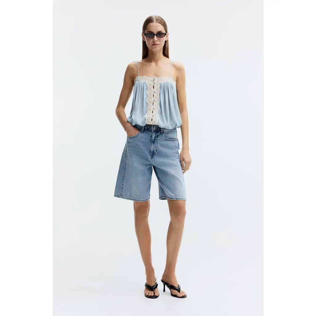 H&M Denim Bermuda Shorts in Light Denim Blue at Nordstrom, Size 2 | Nordstrom