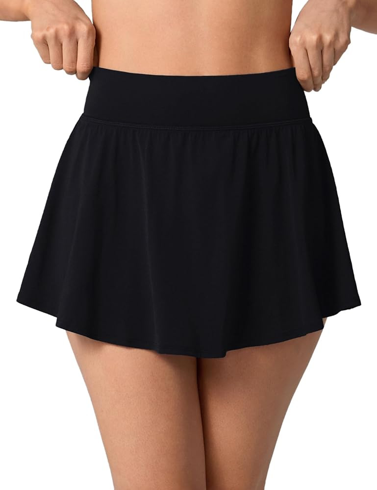 UNISSU Hugluxe High Waisted Flowy Tennis Skirt for Women with Inner Pockets Athletic Skort for Ru... | Amazon (US)