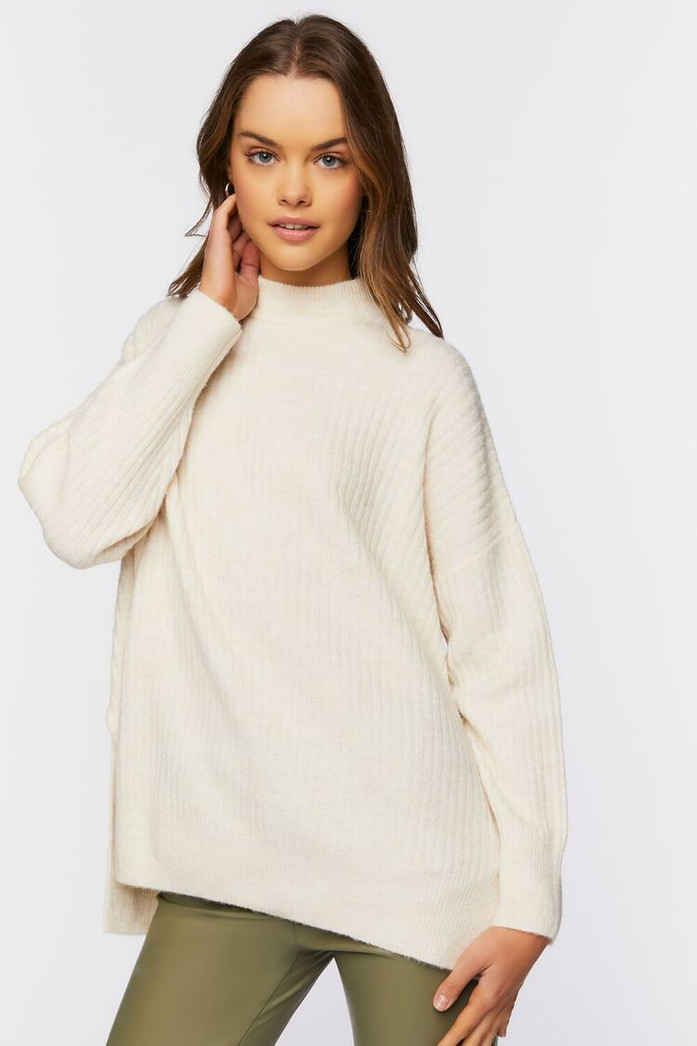 Mock Neck Drop-Sleeve Sweater | Forever 21 (US)