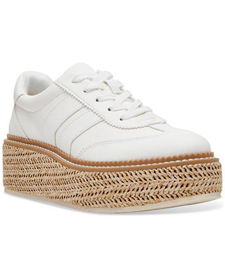 DV Dolce Vita Women's Barkley Raffia Platform Lace-Up Sneakers - Macy's | Macy's