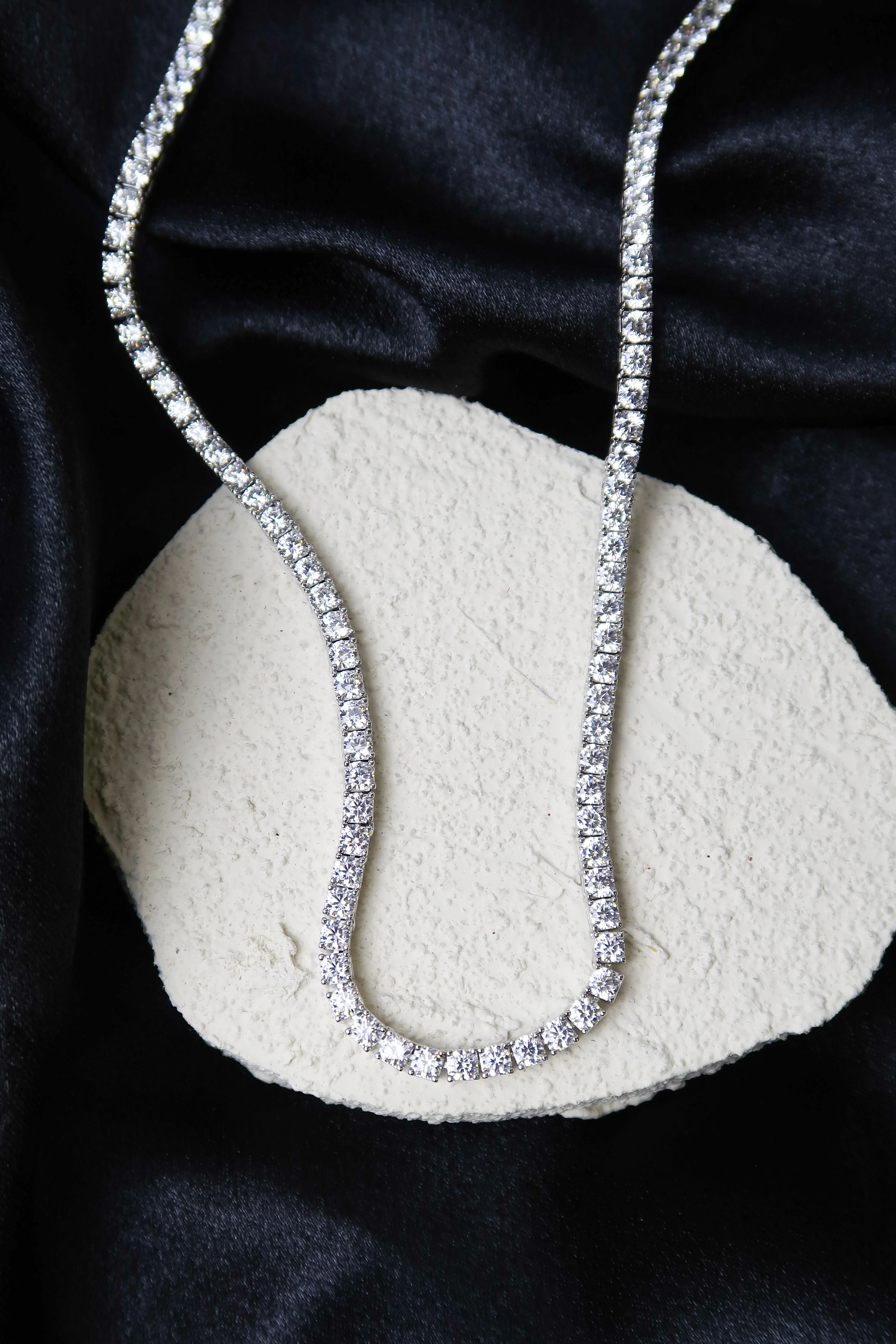 Odette .925 Sterling Silver Tennis Necklace | KC Chic Designs