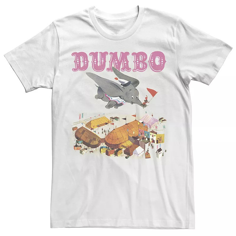 Disney's Dumbo Men's Vintage Story Book Style Flying Portrait Tee, Size: XXL, White | Kohl's
