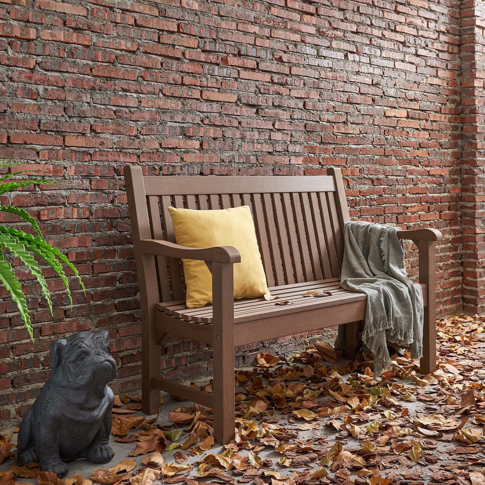 Garden Bench, 2-Person Poly Lumber Patio Bench, All-Weather Outdoor Bench That Never Rot and Fade... | Walmart (US)