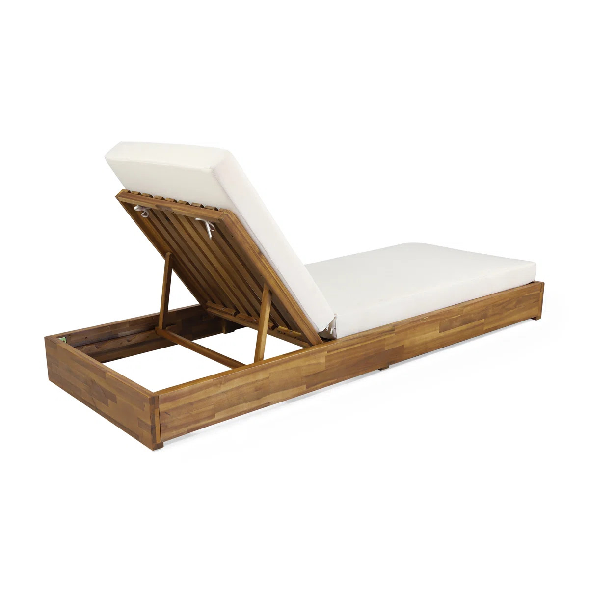 Ahmiah Outdoor Acacia Chaise Lounge | Wayfair North America