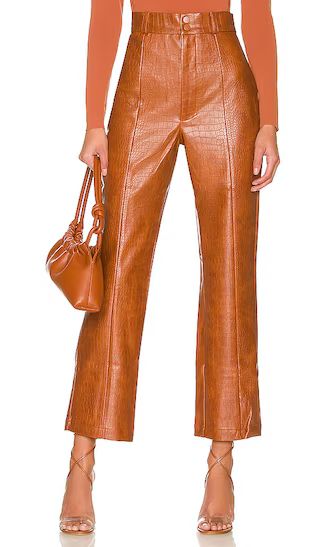 Croc Vegan Leather Pant in Tan Croc | Revolve Clothing (Global)