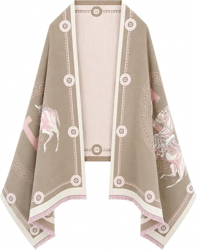 Women's Reversible Pashmina Shawl Wrap for Women Big Scarf Holiday Gifts | Amazon (US)