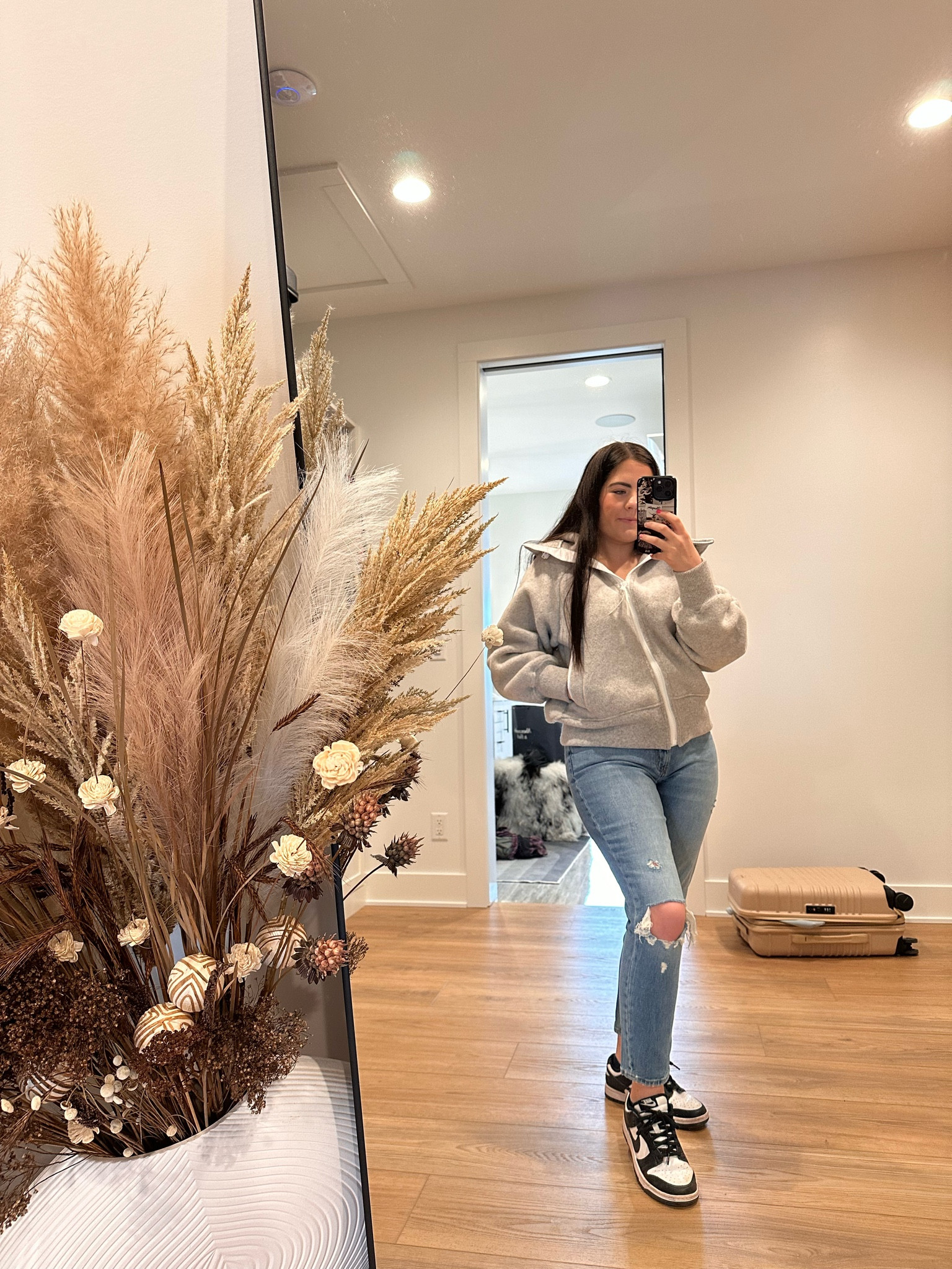 Comfy outfit of the day for winter into spring! This wool zip up from Canada Goose is so comfy! I paired it with Abercrombie skinny jeans and my Nike shoes. 

For reference: size small in zip up, 27S in jeans and 7.5 shoes 

Petite outfit, skinny jeans, sale, winter outfit, spring outfit, comfy outfit  

#LTKstyletip #LTKSpringSale #LTKsalealert