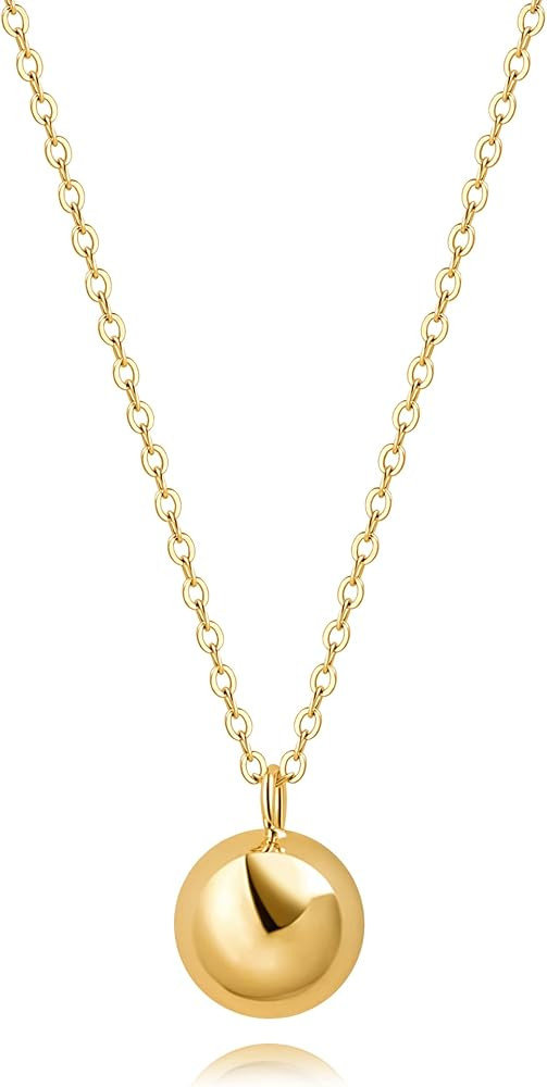 18K Gold Plated Pendant Long Chain Necklace Sweater Necklace Fashion Jewelry for Women | Amazon (US)