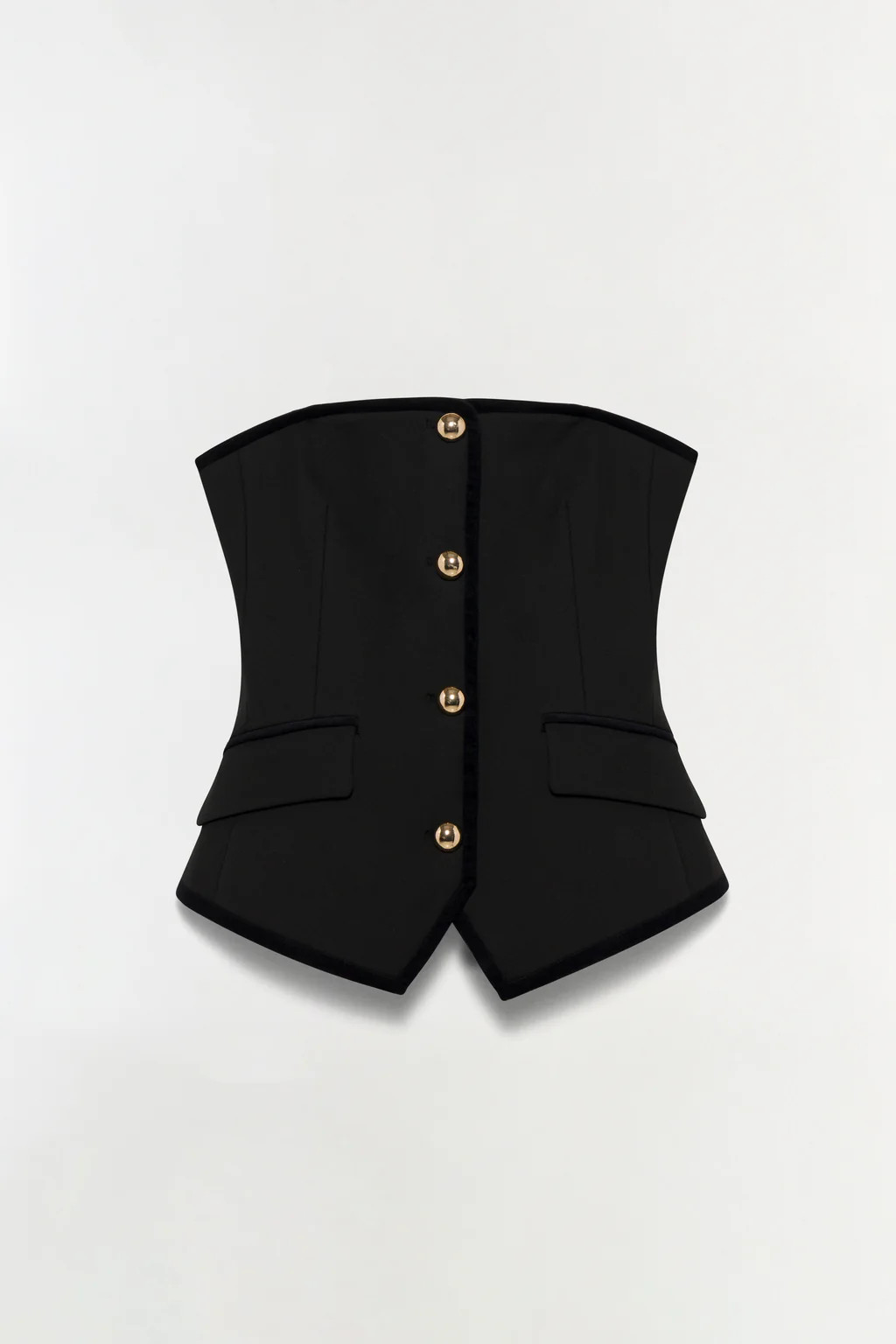 Cambrie Velvet Trimmed Bustier Top | Simkhai
