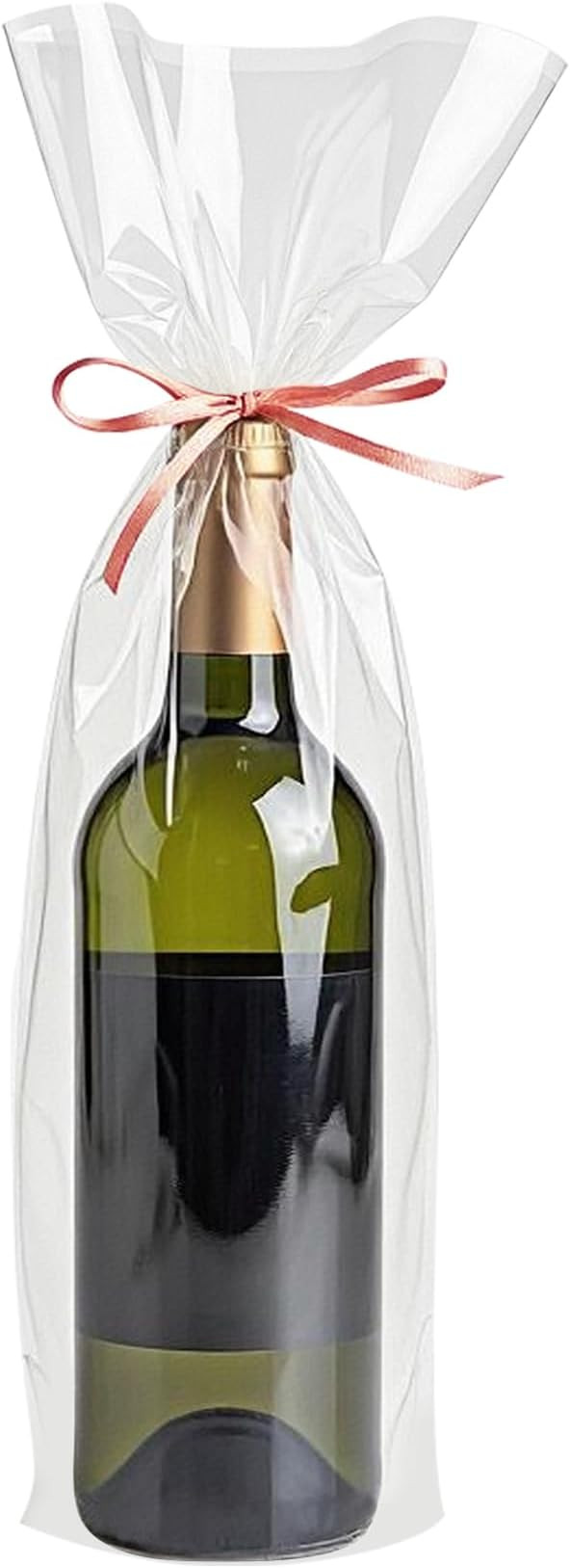 Morepack Cellophane Bags for Wine Bottles,6x18 Inches 50Pcs Clear Wine Gift Cello Bags With Twist... | Amazon (US)